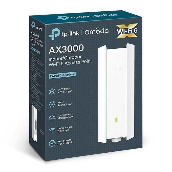 TP-Link Point d'accès WiFi 6 AX3000 Indoor/Outdoor - EAP650-Outdoor - IP67 - POE - Administration Cloud centralisée