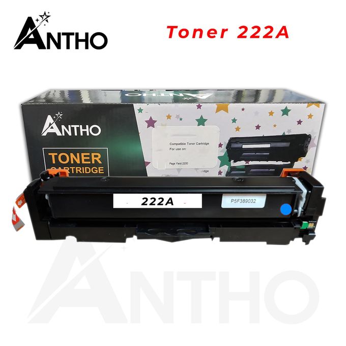 ANTHO Toner compatible 222A - W2221A Bleu Cyan - Pour HP 3303FDW - 3303SDW - 3303FDN - 3303SDN