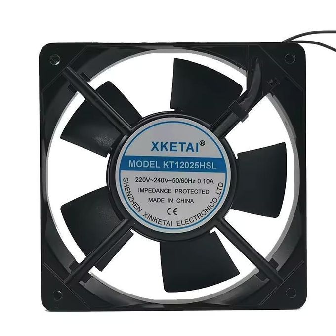 ANTHO Ventilateur axial 120mm x 120mm x 25mm - 220V AC pour armoire électrique et rack - prise fr