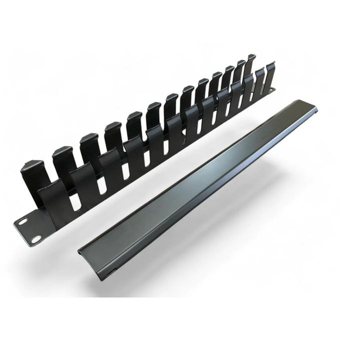 ANTHO Passe câbles - Pour baie / rack 19" - 1U - Gestionnaire de câbles horizontal - Peigne de câblage rack
