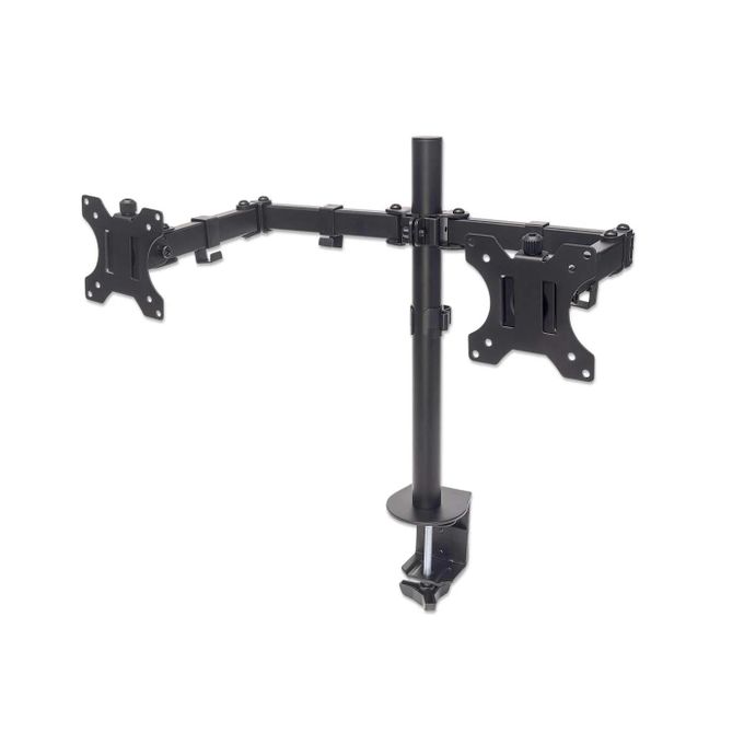 ANTHO Support Double Écran Réglable - Pour écran 10" à 32" – Rotation 360° & Inclinaison Ajustable - VESA