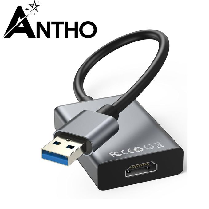 ANTHO Adaptateur USB 3.0 vers HDMI Haute Définition – Noir