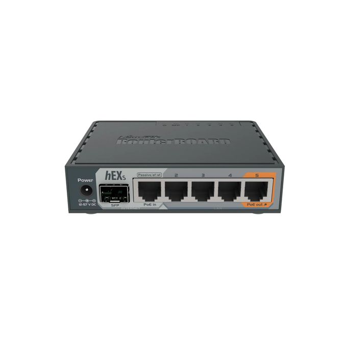 MikroTik MikroTi k hEX S RB760iGS – Routeur Gigabit 5 ports + SFP, PoE-in/PoE-out, RouterOS L4 - POE
