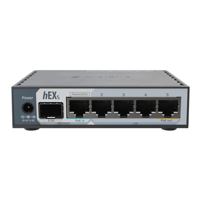 MikroTik MikroTi k - hEX S (2025) E60iUGS – Routeur Gigabit 5 ports + SFP, RouterOS L4, Performance Pro