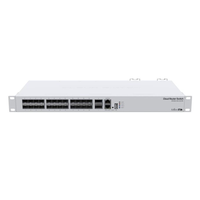MikroTik Switch Manageable MikroTi k - CRS326-24S+2Q+RM – 24 Ports SFP+ 10Gb + 2 Ports QSFP+ 40Gb – Rackable - ROS V7 - Dualboot - SFP