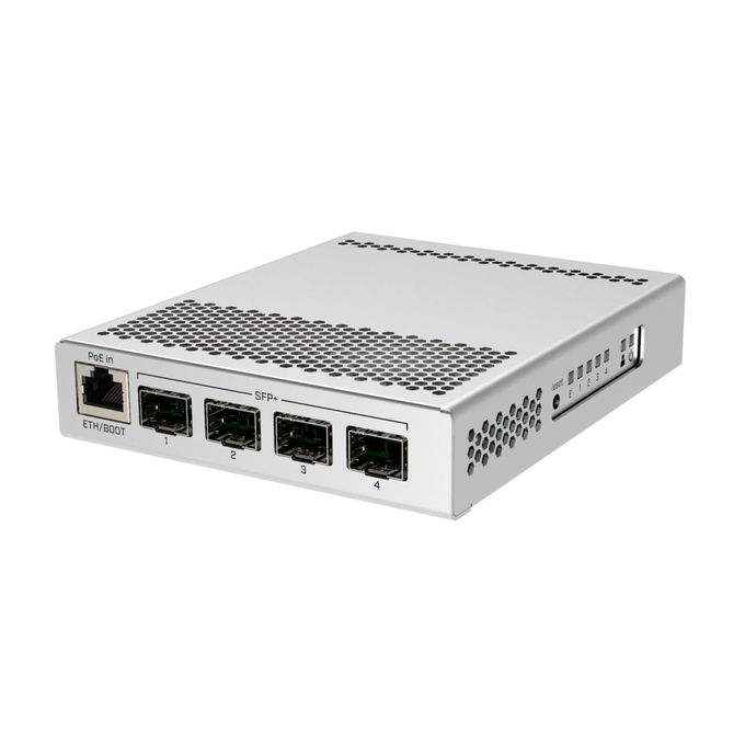 MikroTik Switch MikroTi k - CRS305-1G-4S+IN – Smart Cloud Switch - 4 Ports SFP+ 10G + 1 Port Gigabit Ethernet - Poe