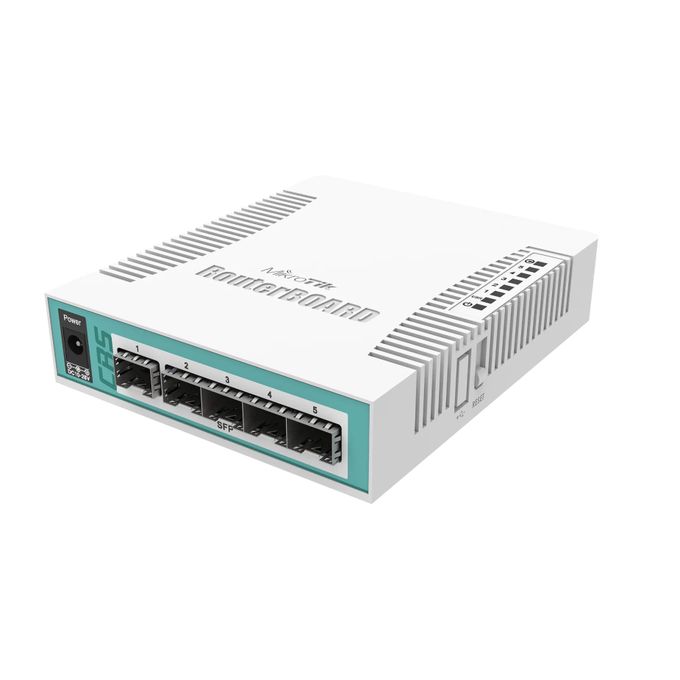MikroTik Switch MikroTi k - CRS106-1C-5S – Smart Switch Cloud - 5 Ports SFP + 1 Port Combo Ethernet - Compact & Pro - POE