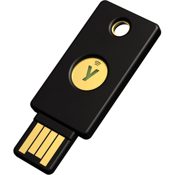 Yubi Yubico - YubiKey 5 NFC - Clé de sécurité pour l'authentification à Deux facteurs (2FA), Connexion Via USB-A ou NFC, protège Les comptes en Ligne