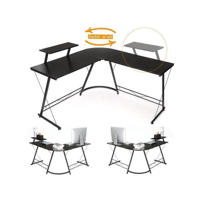 Table Bureau Rectangulaire - u En Forme De L - Fibre Carbon