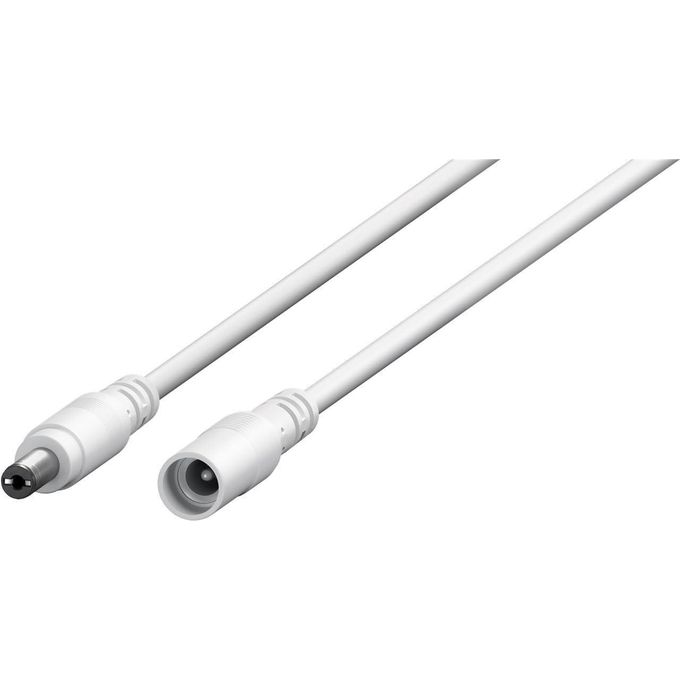 ANTHO Câble d’Extension DC 3m – 5.5 x 2.1mm, connecteur et fiche, Blanc, pour 5–24V et Jusqu’à 5A, idéal pour LED, routeurs, caméras, 76675 - Caméra TAPO - Routeurs etc