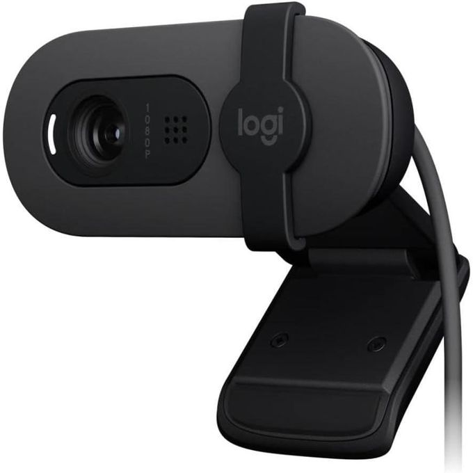 Logitech Webcam Logi Brio 105 - Full HD 1080p - équilibre automatique de l’éclairage et volet de confidentialité intégré - Micro