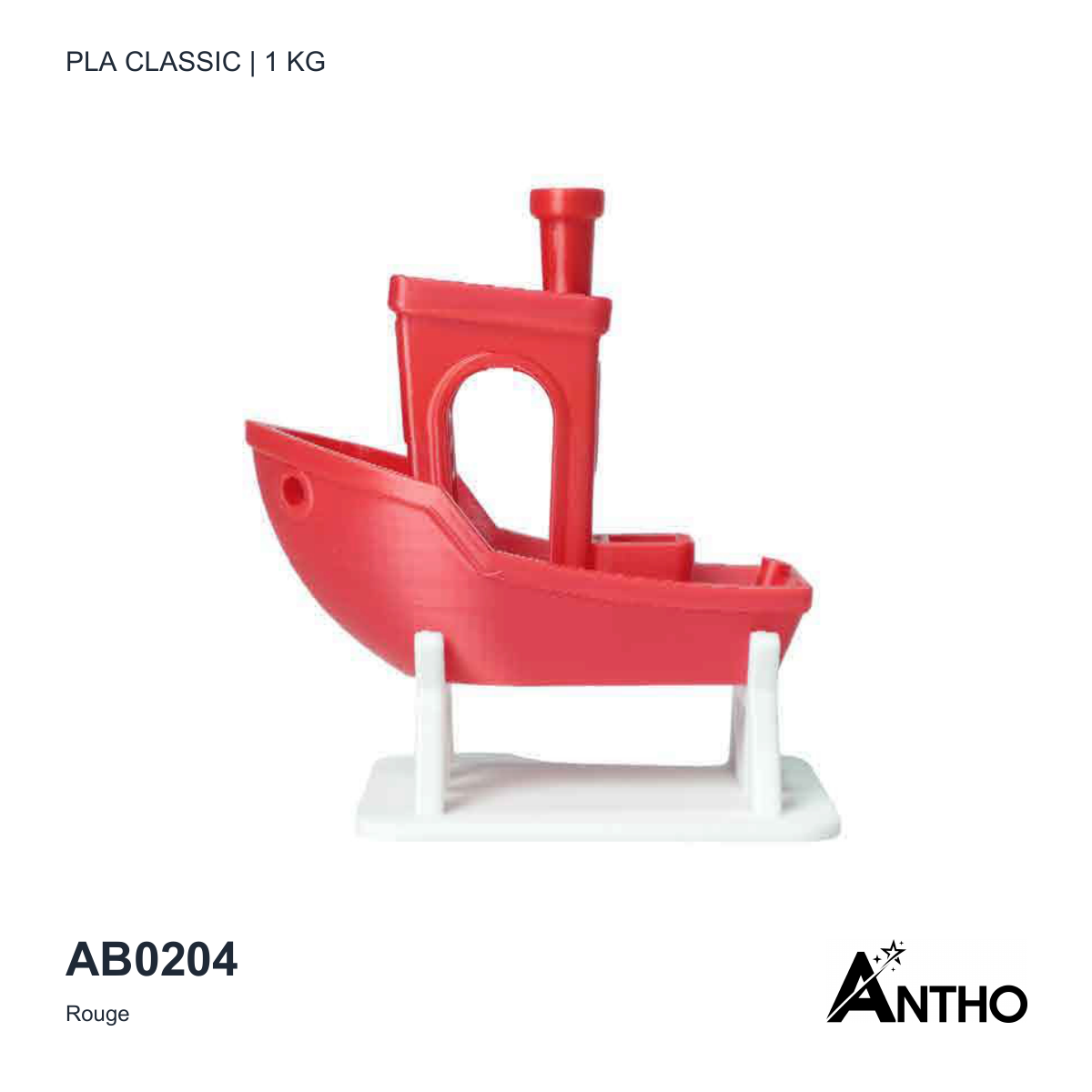 Filament ANTHO PLA Classic 1 kg - Rouge - AB0204