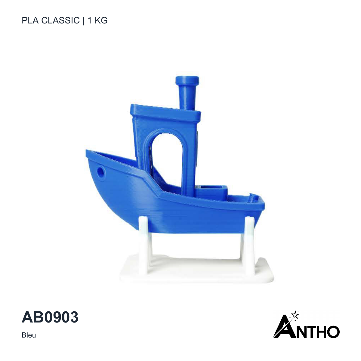 Filament ANTHO PLA Classic 1 kg - Bleu - AB0903