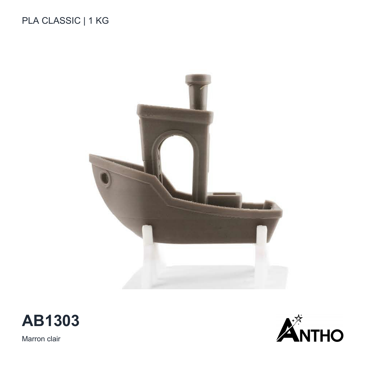 Filament ANTHO PLA Classic 1 kg - Marron clair - AB1303