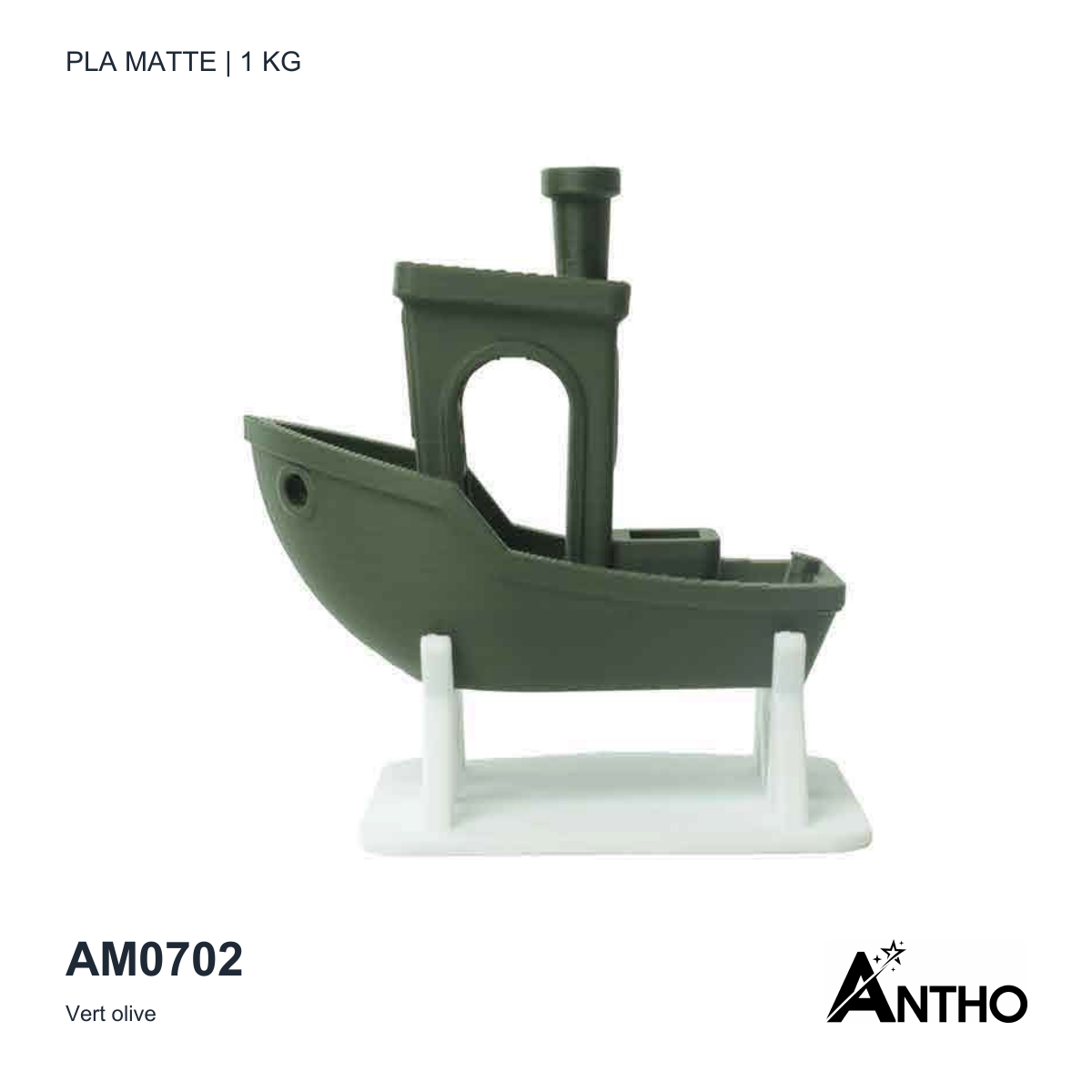 Filament ANTHO PLA Matte 1 kg - Vert olive - AM0702