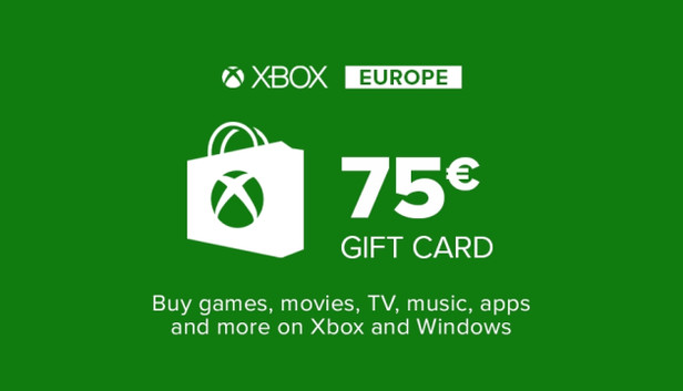 Carte cadeau XBOX Live 75€ (Microsoft Store)