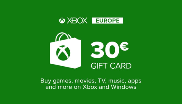 Carte cadeau XBOX Live 30€ (Microsoft Store)
