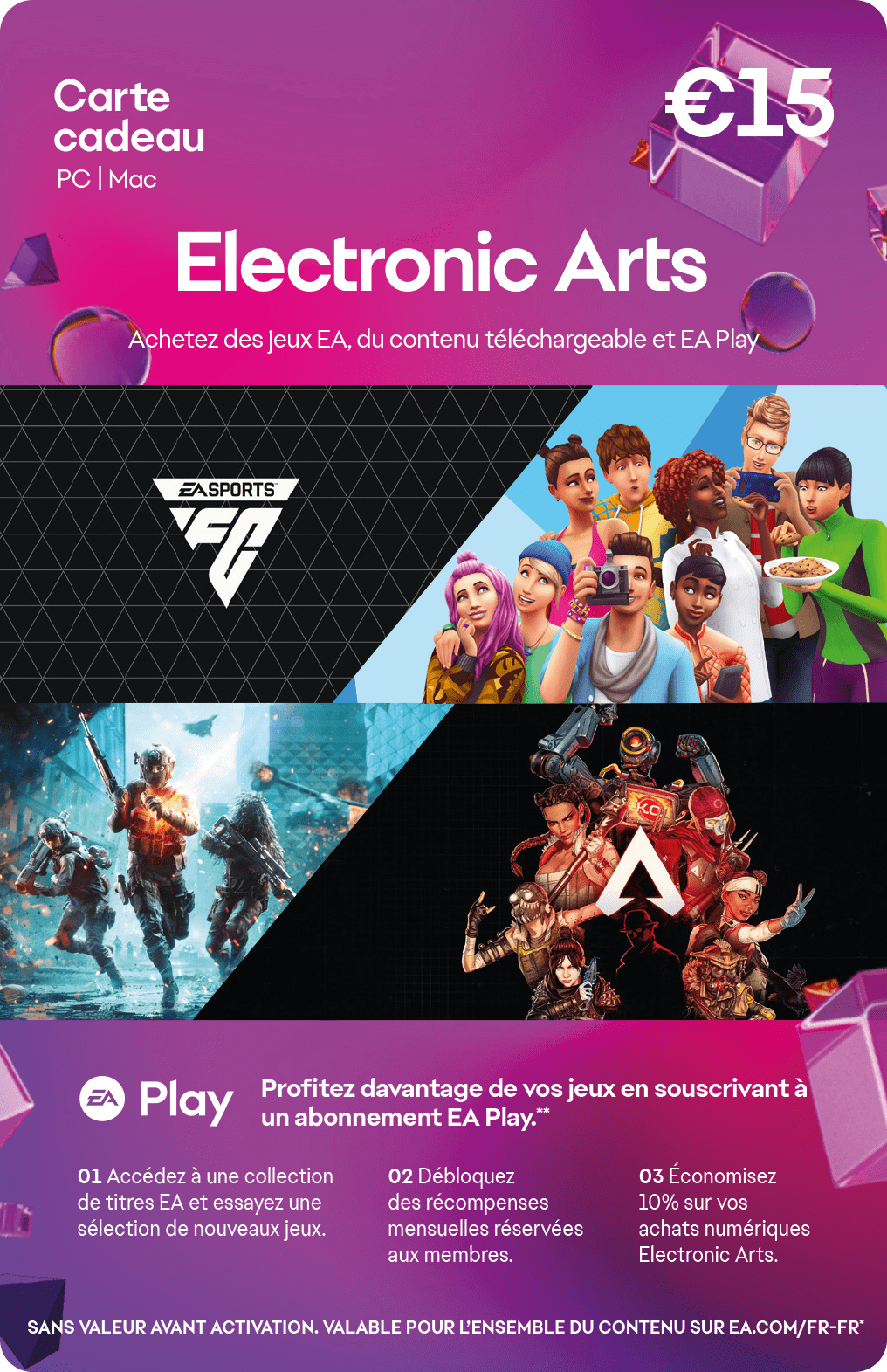 EA Carte-cadeau 15€