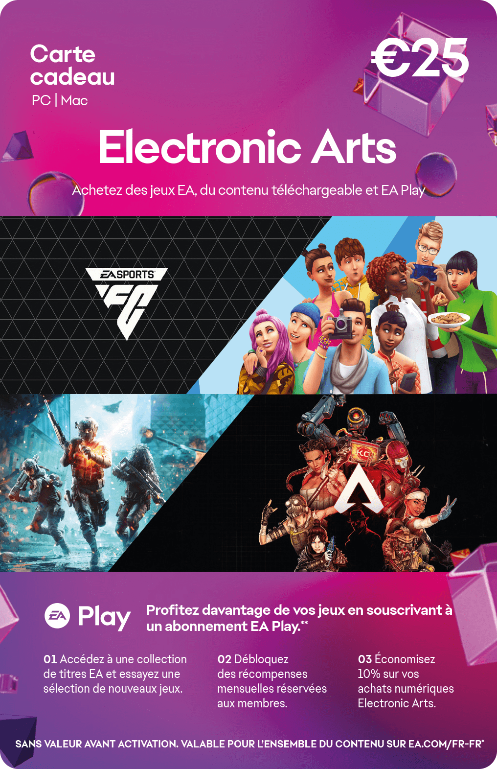 EA Carte-cadeau 25€