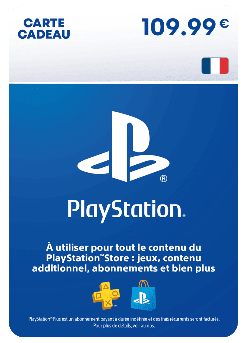 Carte PlayStation Store 109.99 Euros