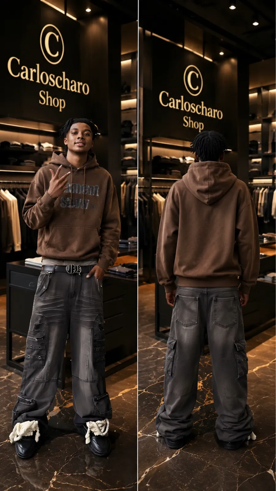 Pull-over marron robuste