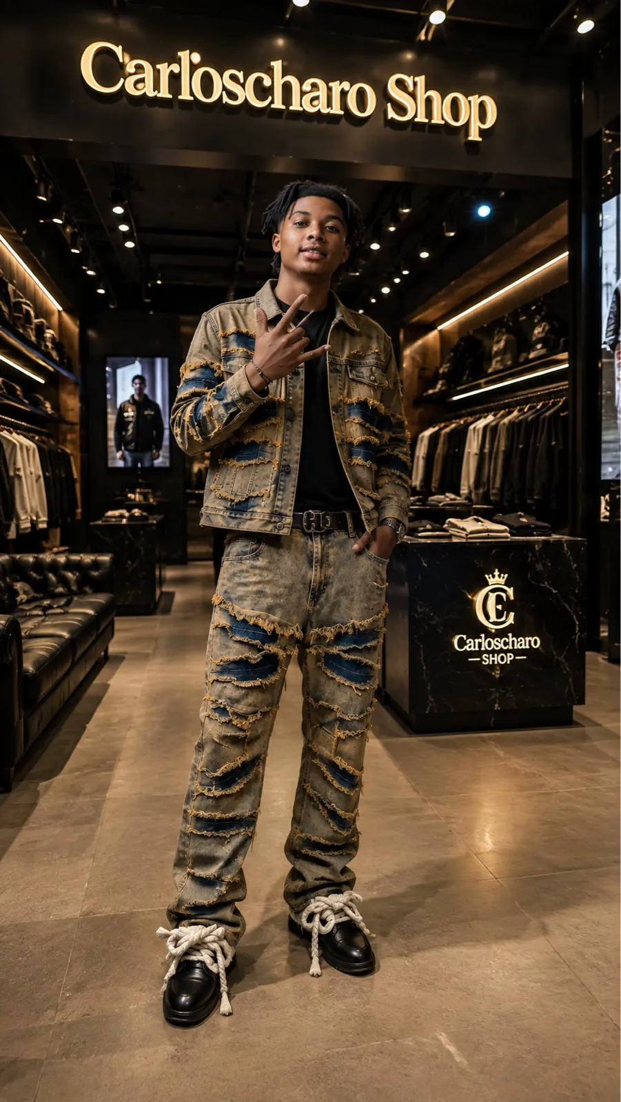 Pantalon jean streetwear