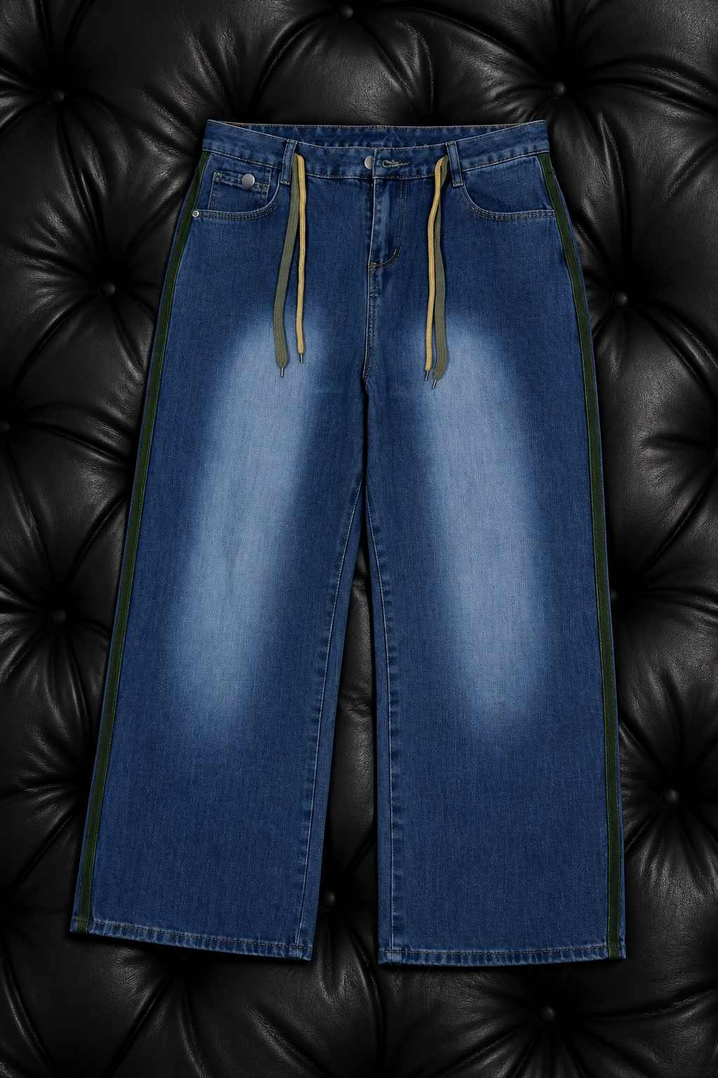 Pantalon jean cargo bleu