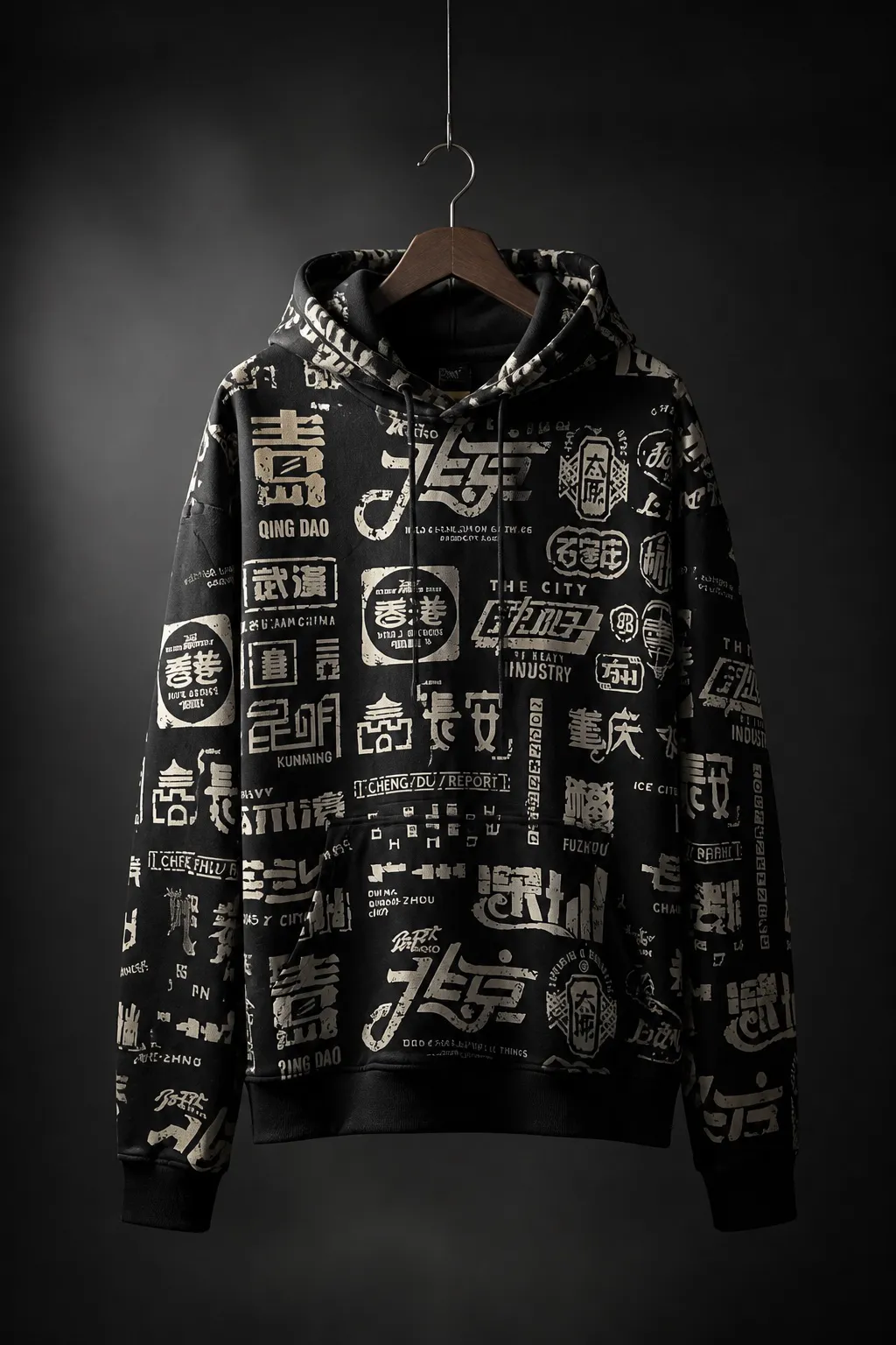Pull-over noir en Cotton de marque