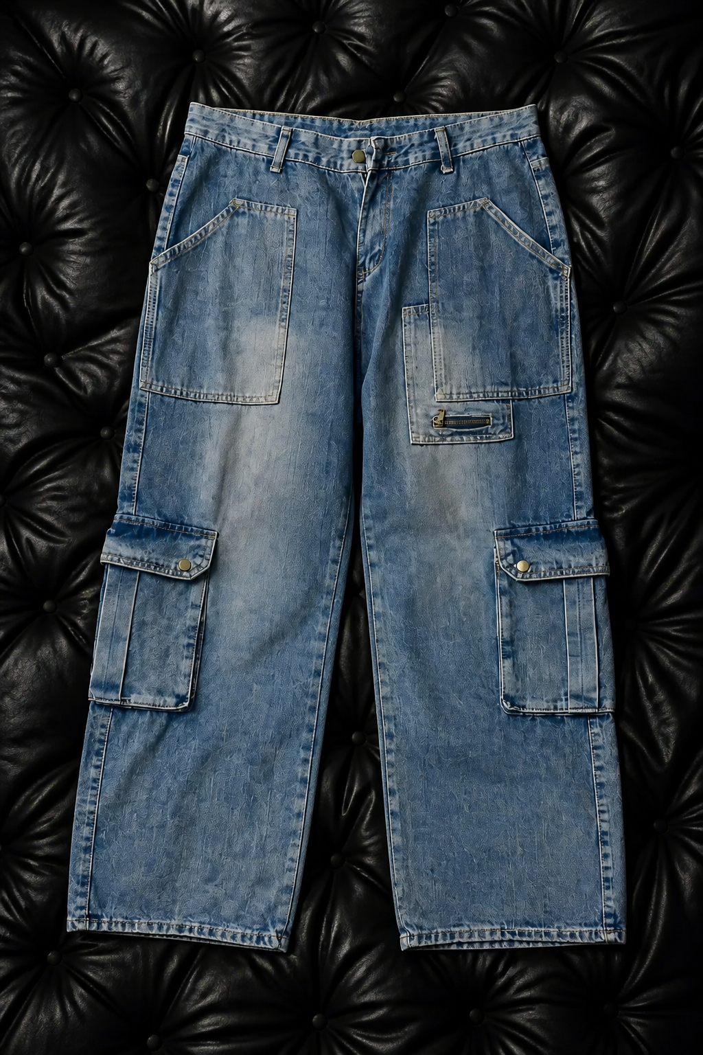 Pantalon jean bleu robuste